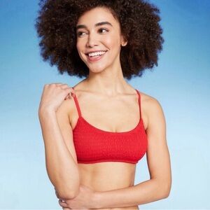 NWT Wild Fable Red Bikini Top in Size Large